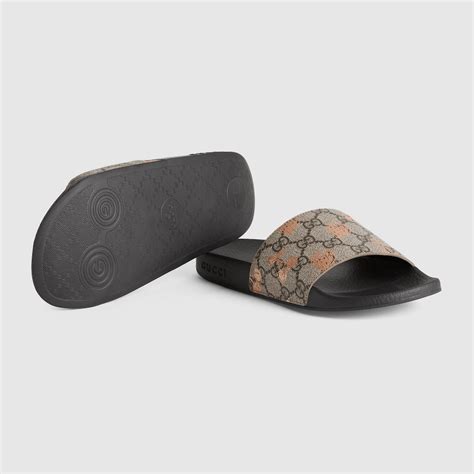 womens berry print slide gucci